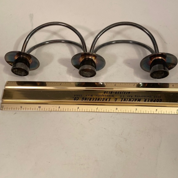 Berg Denmark Silver Plated Three Light Candelabra - Picture 5 of 6